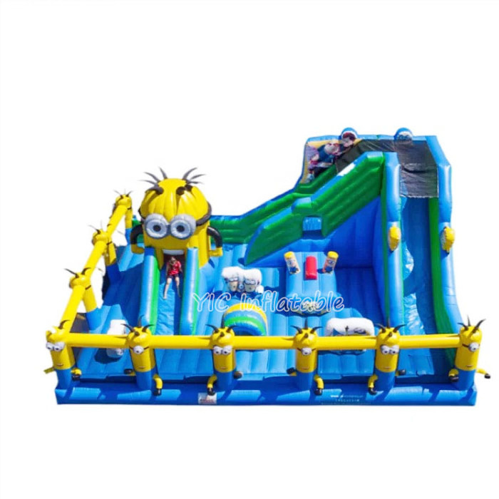 Giant Inflatable Theme Park Outdoor  Inflatable Bouncy Castle Inflatable Fun City Playground for sale