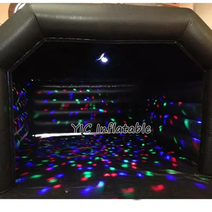 Commercial LED Black disco lighting mobile night club tent Inflatable Cube Party Tent inflatable nightclub for Sale