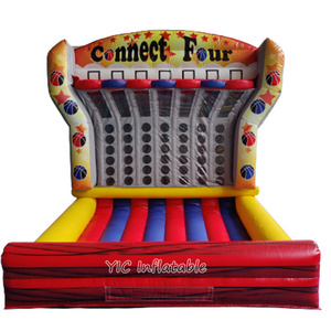 Giant Party Rental Commercial Inflatable Basketball Connect Four Game Target Shooting games Inflatable Basketball Hoop for sale