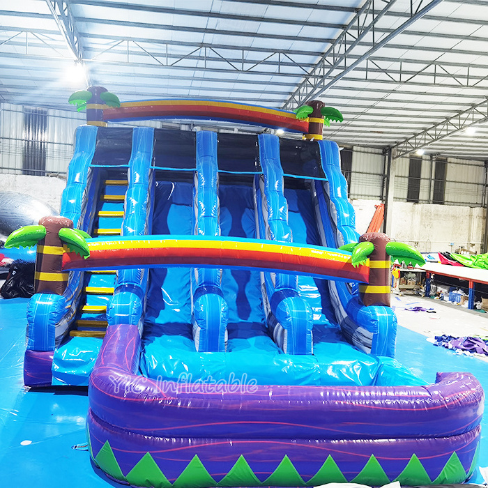 Hot Selling Commercial Inflatable Water Slide Giant Rock Climbing Slide with Removable Pool for Party Rental