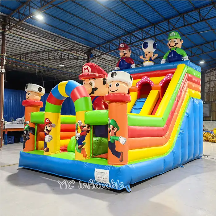 Super Mario  Jumping Bouncy Houses PVC China Jump Inflatable Commercial Bounce House For Kid Party