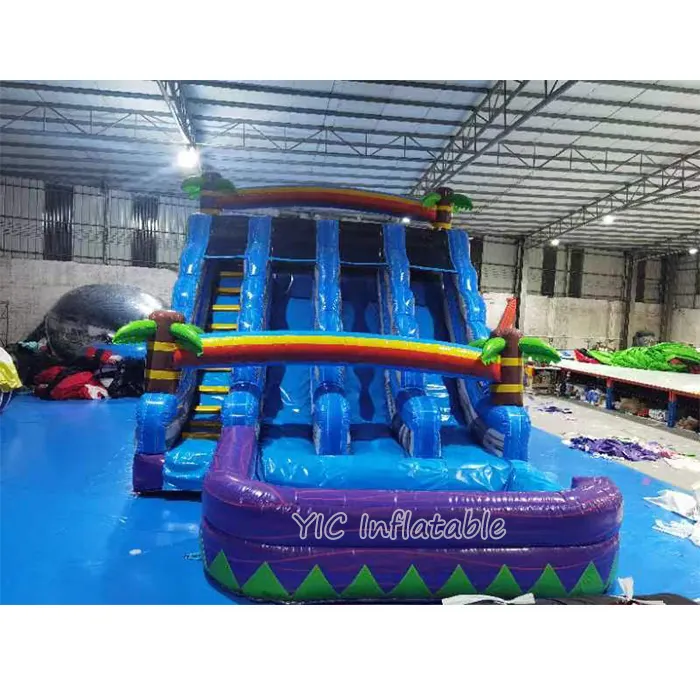 Rental Business Hot Selling Commercial Inflatable Water Slide Giant Rock Climbing Slide with Removable Pool for Party Rental