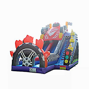 Customized bouncy house halloween jumping bounce pads inflatable Racing car castle  inflatable jumping castle