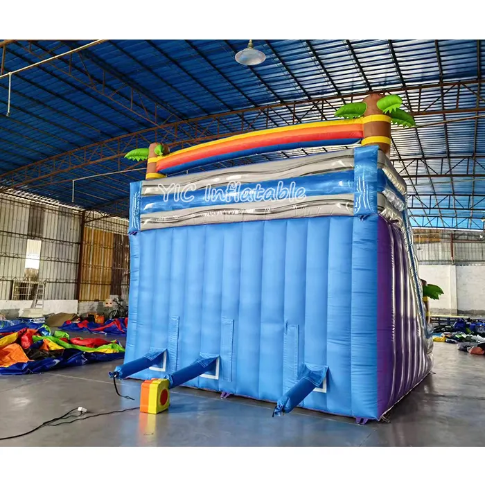 Rental Business Hot Selling Commercial Inflatable Water Slide Giant Rock Climbing Slide with Removable Pool for Party Rental