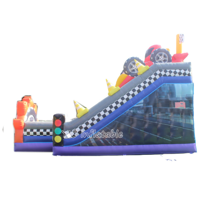 Customized bouncy house halloween jumping bounce pads inflatable Racing car castle  inflatable jumping castle