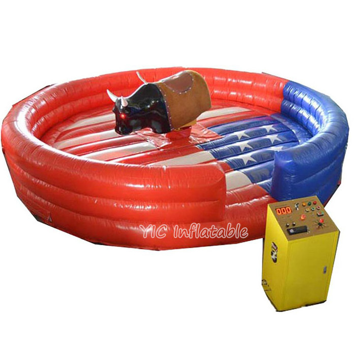 Factory Price Inflatable Smoking Mechanical Games Rodeo Bull with Control Inflatable Mechanical Games Rodeo Bull Ride for adults