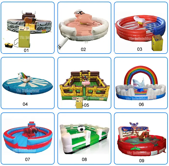 inflatable bullfighting machine with arena mattress inflatable rodeo bouncer mechanical bull for sale