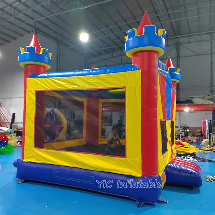 Fun Kids Air Bouncer Combo Basketball Hoop Inflatable Mini Combo Jumper Bouncing House Used Party Jumpers for Sale