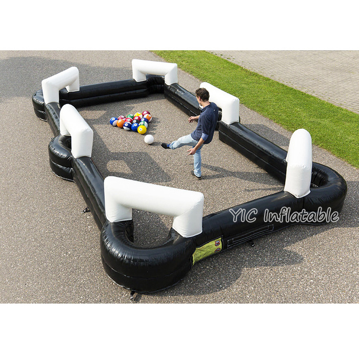 Customized Use Inflatable Billiards Games Team, Inflatable Football Pool Table, Interactive Games Football Billiards For sale