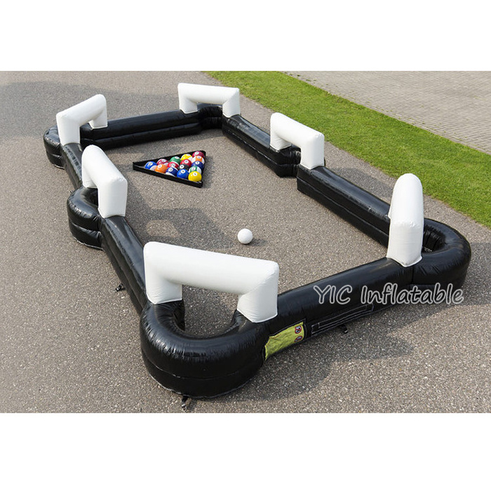 Customized Use Inflatable Billiards Games Team, Inflatable Football Pool Table, Interactive Games Football Billiards For sale