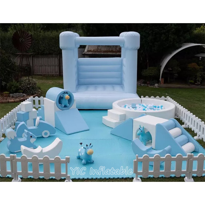 Hot sale Kids Soft Play Area Fencing Children White Plastic Snow Fence for Soft Ball Pit