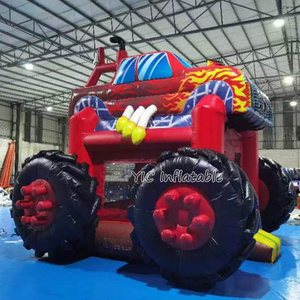 Cheap Children Outdoor Inflatable Monster Truck Bouncy Castle Jumping Tractor Cars Bounce House For Sale