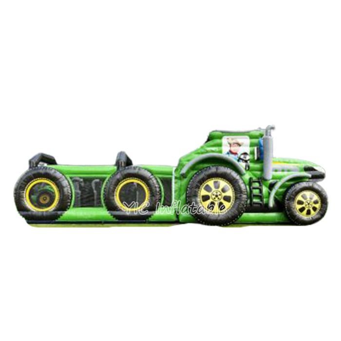 Truck Run Blow Up Obstacles Course Tractor Inflatable Bouncer Giant Inflatable Obstacle Course for Sale