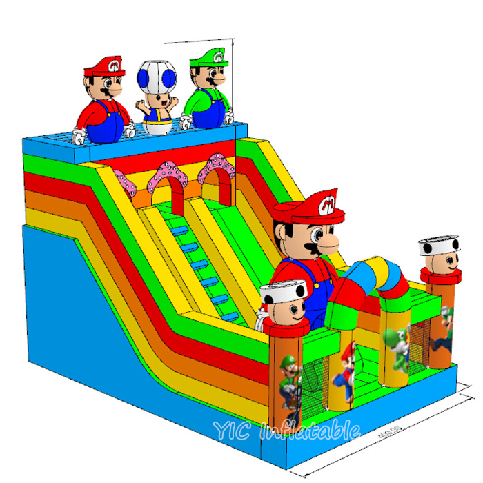 Super Mario  Jumping Bouncy Houses PVC China Jump Inflatable Commercial Bounce House For Kid Party