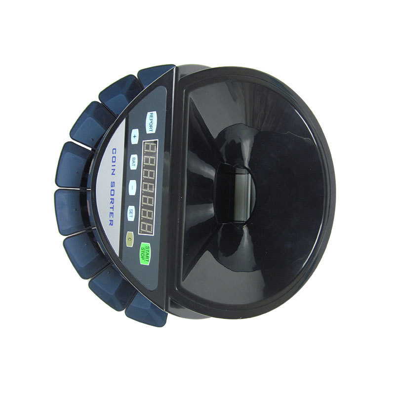 EUR Automatic Coin Sorter/Counter  For EURO Black Coins  Counting machine  Mix Coin Value counter