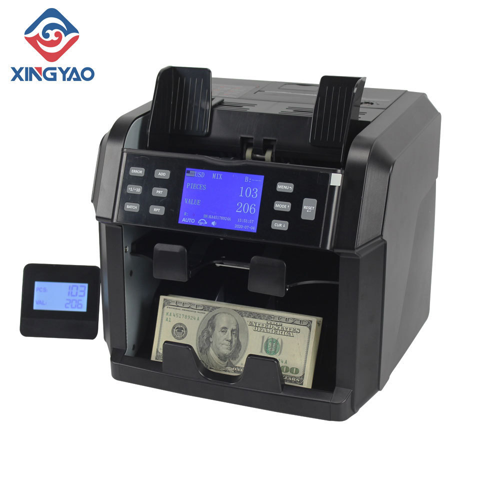 Serial number reading Mixed Value counter Denomination sorter Money counter Fake money sorter with Built-in printer