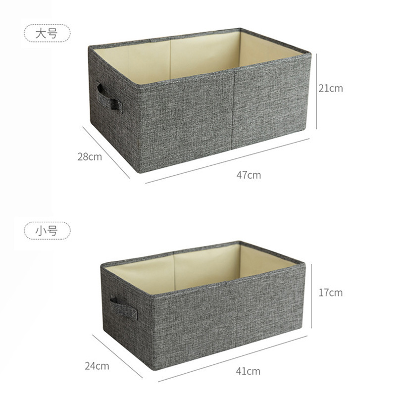 Linen large capacity hanging with lid handle removable divider collapsible storage box