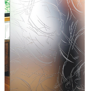 6mm thick cut size frosted toughened glass with low price