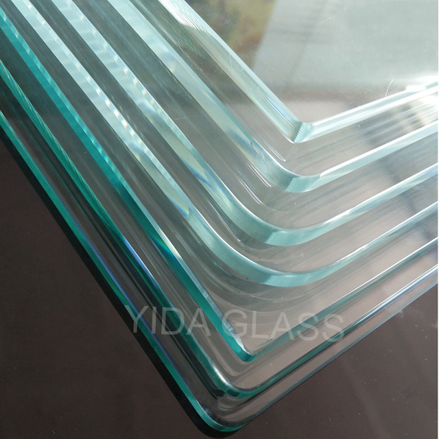 15mm thick balcony parapet wall transparent tempered glass size