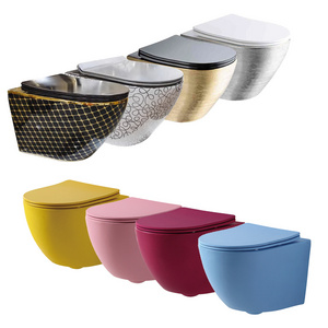 YIDA Hot Sale Wall Mounted Rimless Toilet with Various Colors or Decoration Pattern