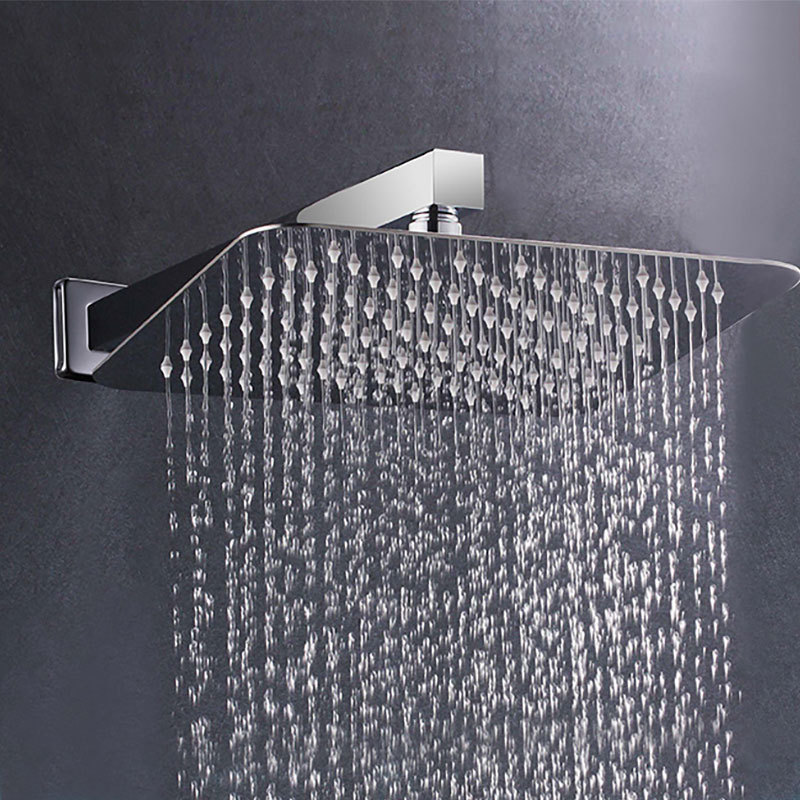 Wall Bracket Waterfall Shower Drain System Recessed Concealed Mixer Taps Ceiling Mounted Shower Head