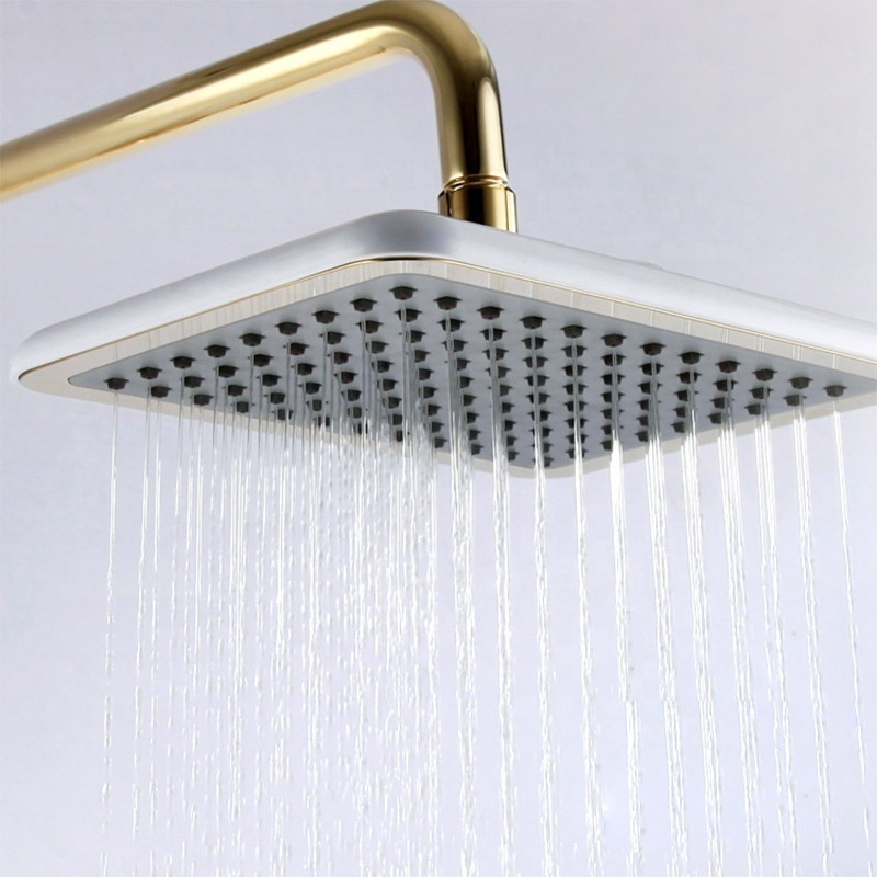 Upc Shower Faucet Cartridge Rain Exposed Plastic Hair Brush Shower Head Extension System Gold Shower Set