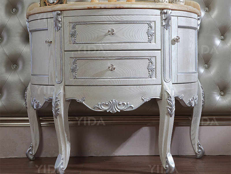 Luxury Gothic Classical Antique Mirror Vanity Bathroom Furniture Cabinet