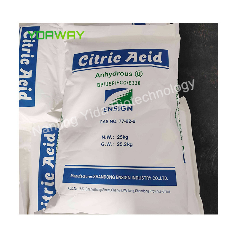 Factory Price food grade 25kg bag Citric Acid monohydrate anhydrous e330 ensign ttca rzbc lemon star citric acid powder