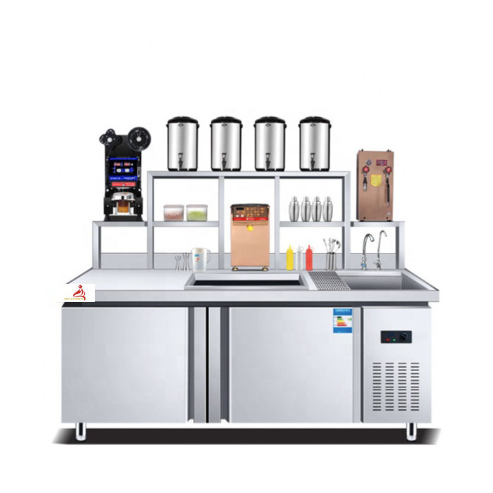 Perfect Customize Drink Station Bubble Tea Counter And Milk Tea Equipment