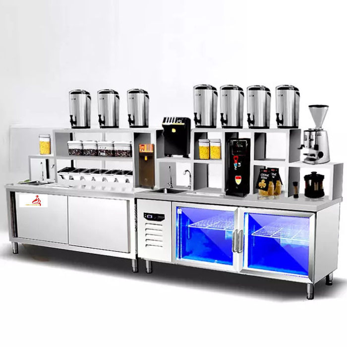 Perfect Customize Drink Station Bubble Tea Counter And Milk Tea Equipment