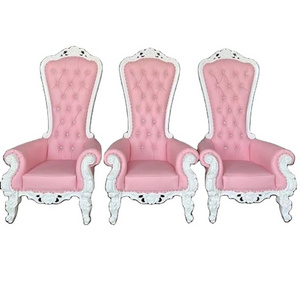 Ready to Ship Wedding Gold Royal King Pink White Purple Throne Wedding Chair For Queen Wholesale