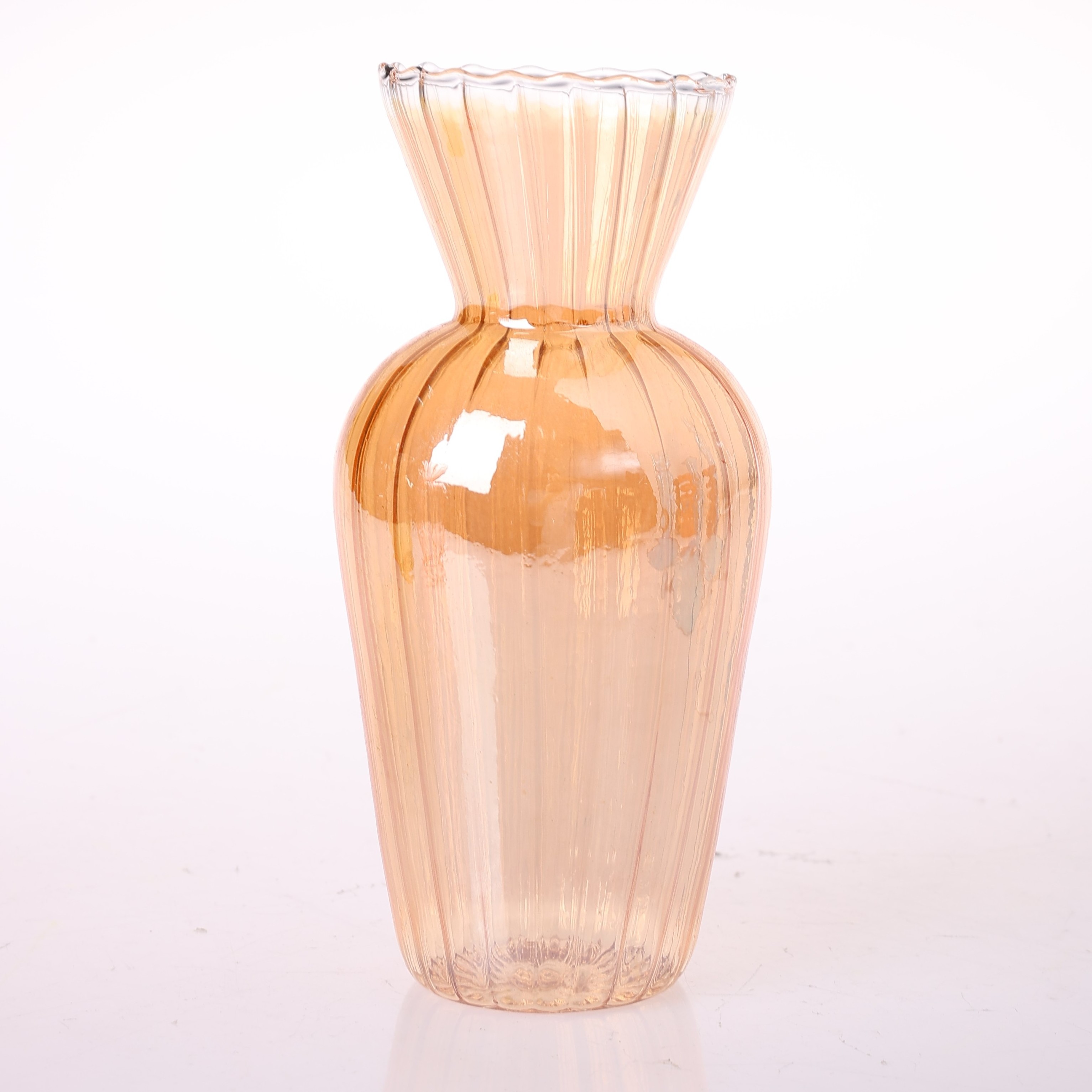 Most Popular mini clear glass vases for Home decoration pink flower vases