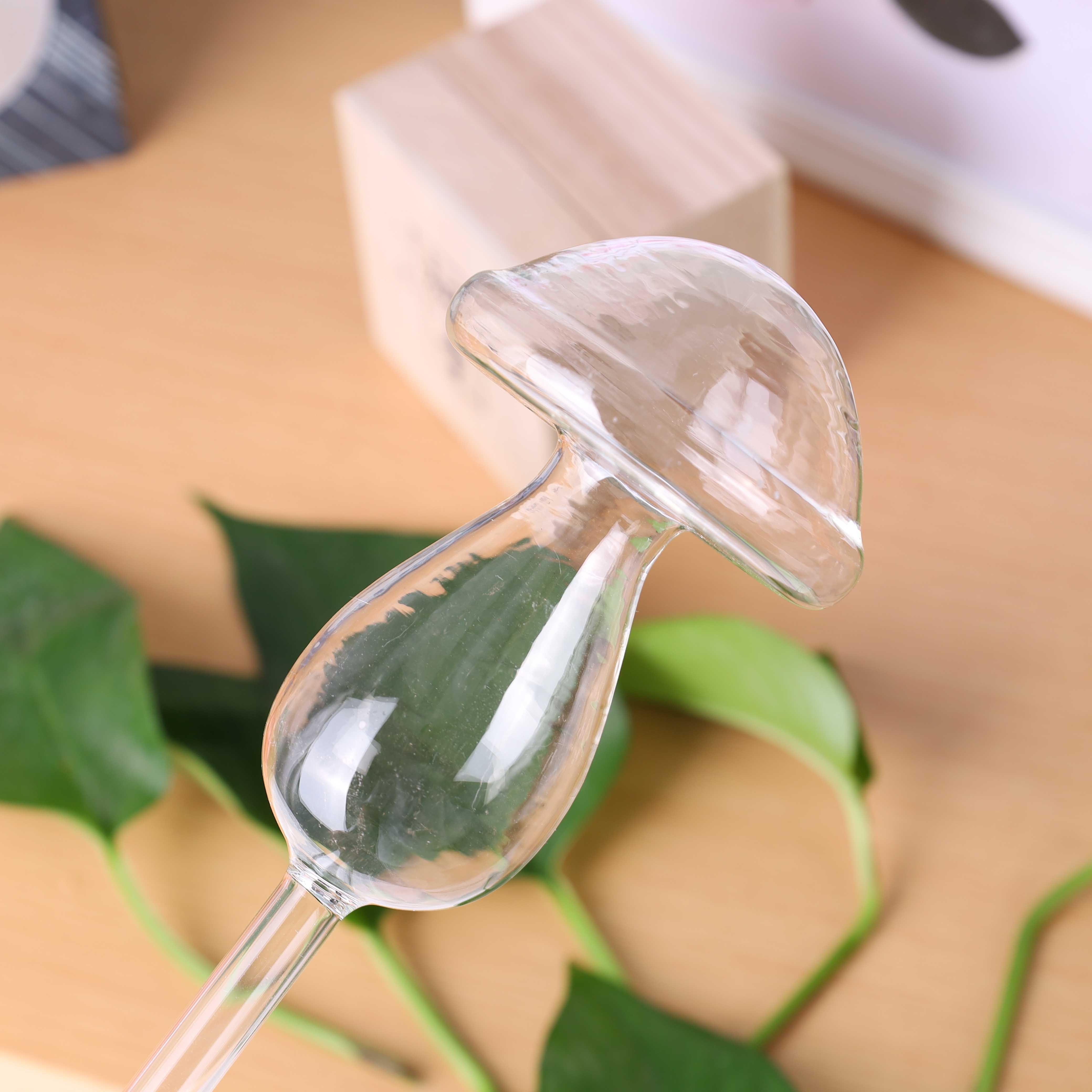 Bird shape plant watering globes automatic plant waterer hand blown clear glass self watering bulbs for indoor plant