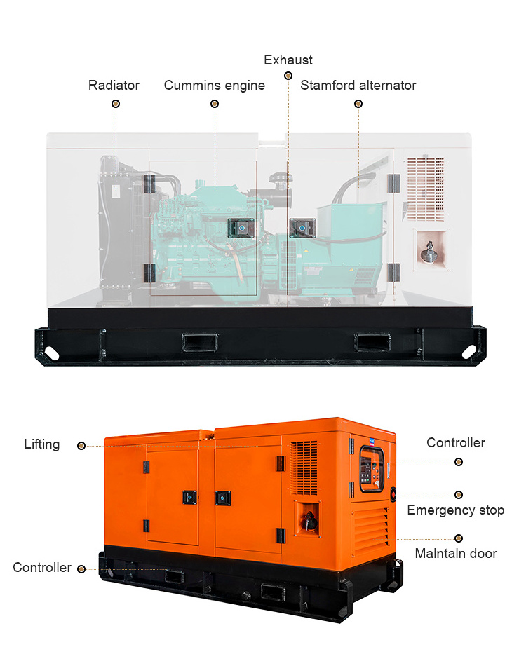 100kw silent diesel diesel generator prices with cummins engine