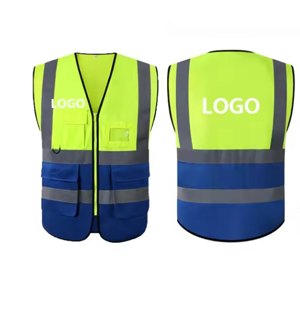 High Quality Green Reflective Safety Vest Wholesale Road Traffic Security Vests with Customized Logo