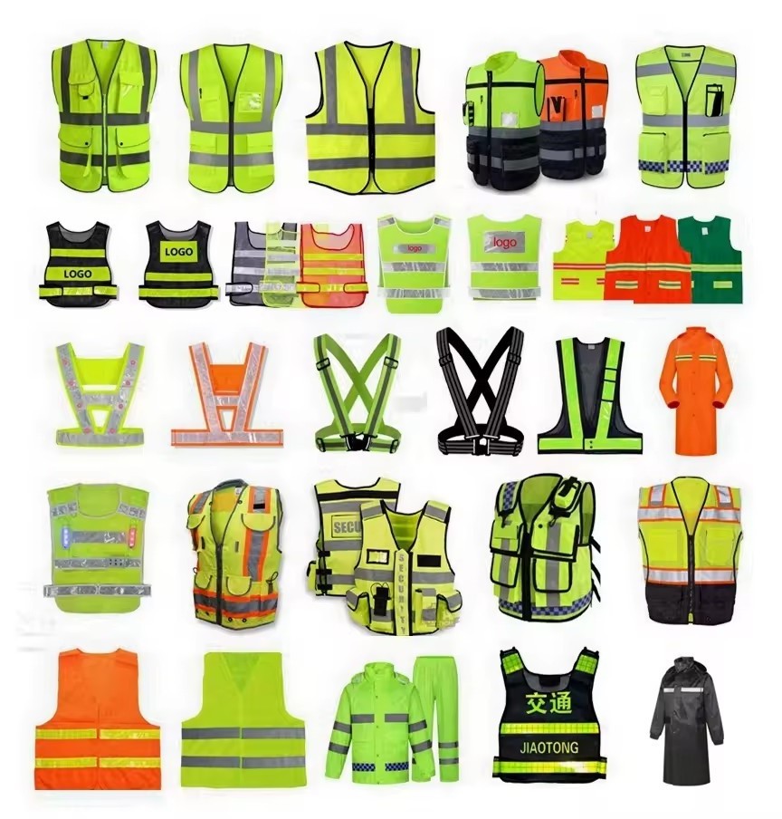 class 3 high visibility jacket reflector vest safety offshore coverall polyester safety vests reflective vest security