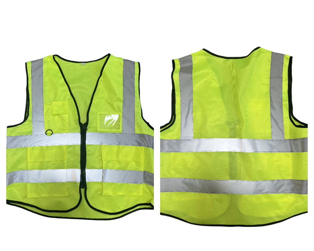 High Quality Yellow Color Safety Traffic Reflective Vest Mixed Fluorescent Color Multipurpose Safety Vest