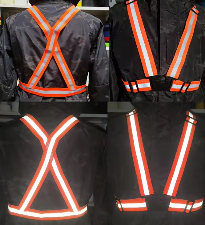 Hot Sale Custom Logo Wholesale Fluorescent Yellow Cheap Reflective Vest Running Gear Vest