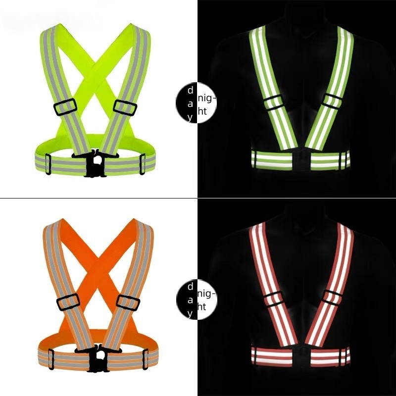 Multiple colors Wholesale Running Vest and Cycling Adjustable Reflective Belt Outdoor Jogging Safety Gear