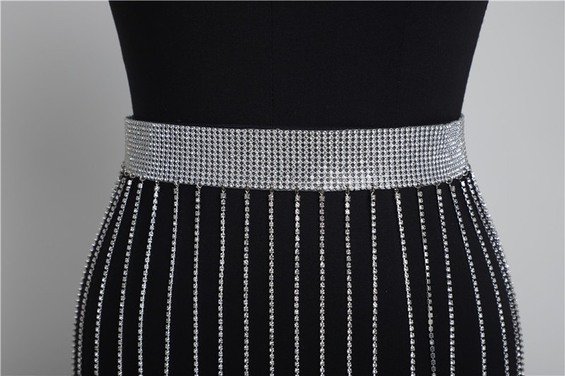 Retro waist chain pants shorts skirt dress belt belly button chain sexy bling diamond zircon tassel club dance body chain