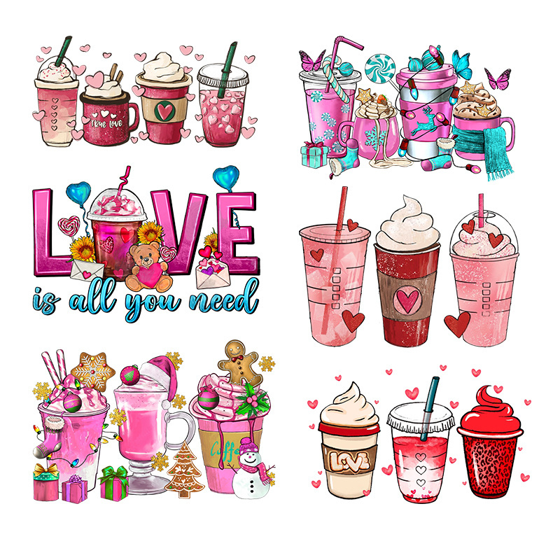 Wholesale Custom Designs Iron On Printable Plastisol Vinyl Film Valentines day Designs Press Sticker Logo Heat Transfers