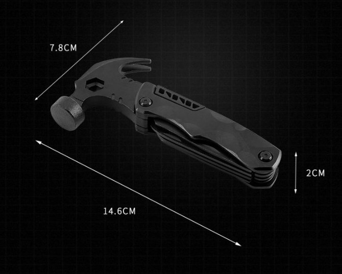 multi-functional claw hammer portable combination tool for outdoor camping