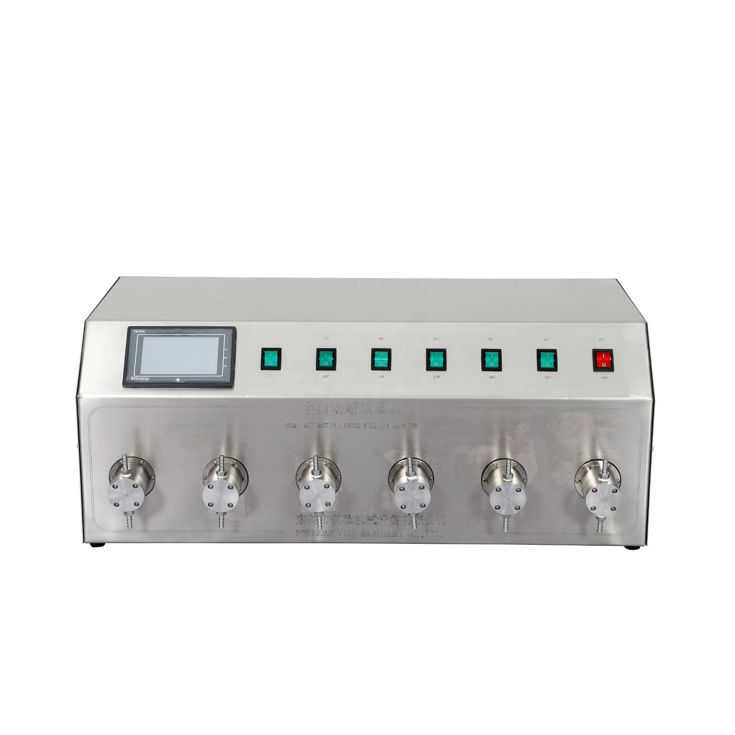 Semi Auto Hand Wash Bottle Liquid Soap Filling Machine Customize 6 Filling Nozzles Stainless Steel Pumper