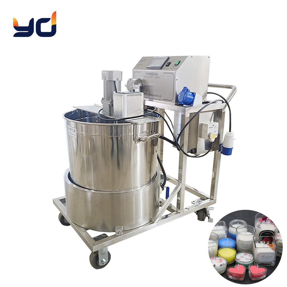 Factory Price Candle Machine Wax Melter Tank Filling Pouring Candles with Transport Cart for Tealight/Electric Candle/Soap/Scent