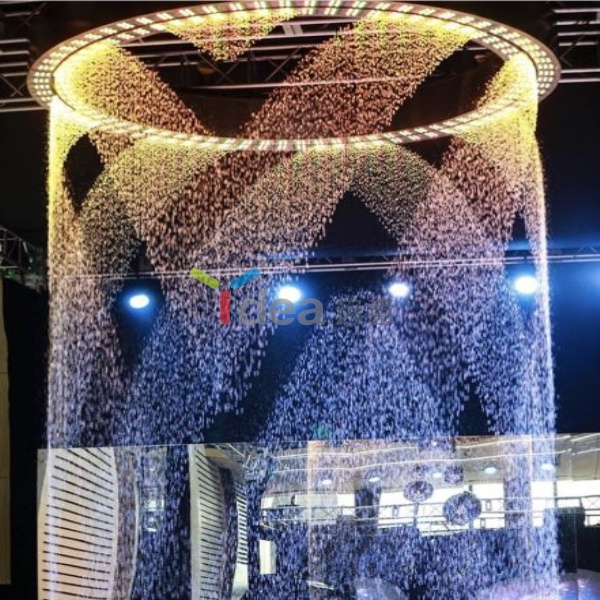 Stainless steel water wall musical fountain design and construction wall waterfall fountains