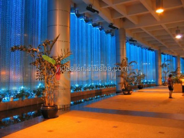 Stainless steel water wall musical fountain design and construction wall waterfall fountains