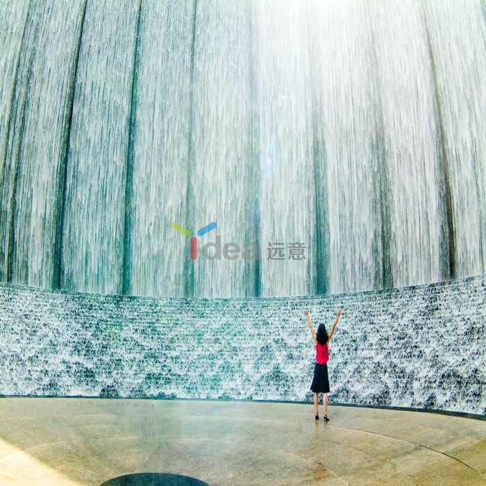 Stainless steel water wall musical fountain design and construction wall waterfall fountains