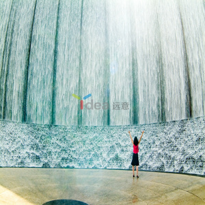 Stainless steel water wall musical fountain design and construction wall waterfall fountains