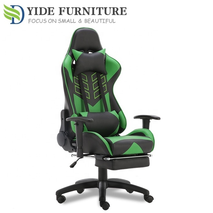 Secret Best Green and Black Cheap Prices Recliner Gaming Chair with Footrest