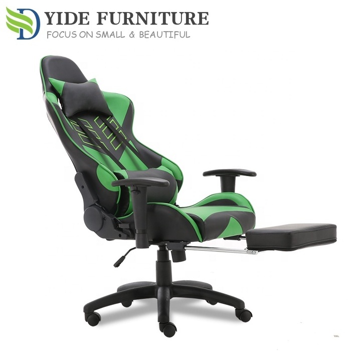 Secret Best Green and Black Cheap Prices Recliner Gaming Chair with Footrest